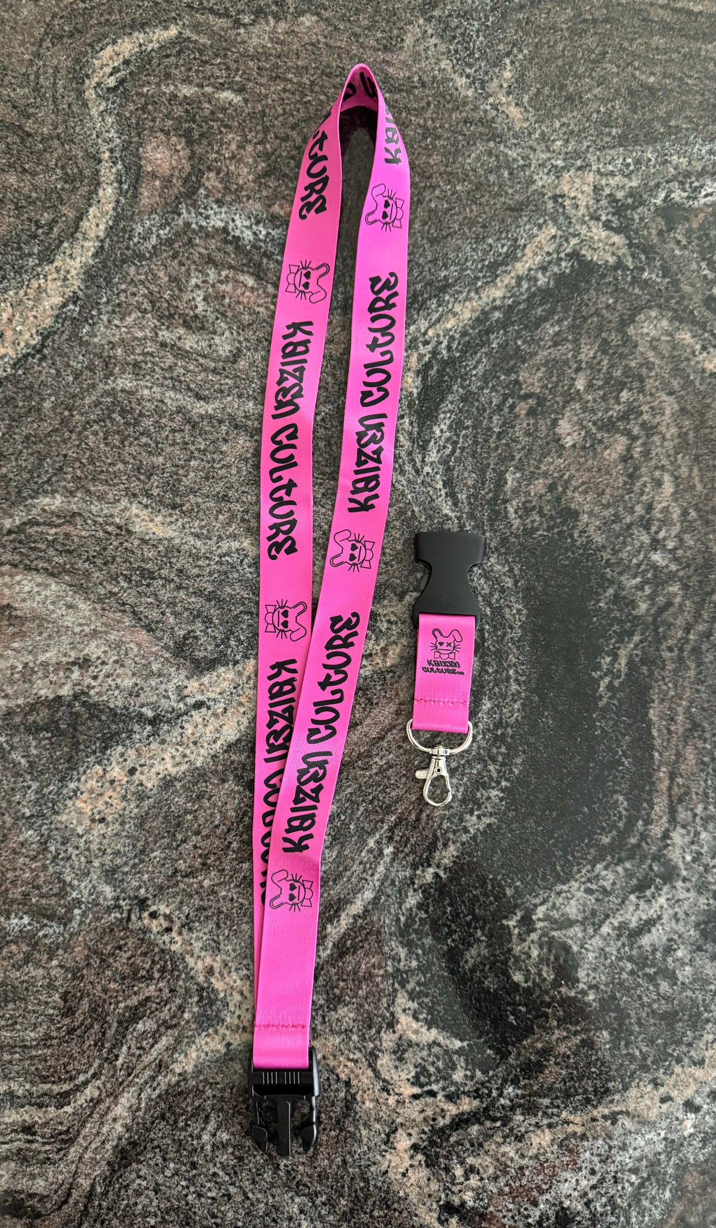 Pink Heart Eyes Kaizen Lanyard